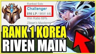 THE BEST 1 RIVEN MAIN OF KOREA  800LP CHALLENGER 69 WinRate [upl. by Peyton]