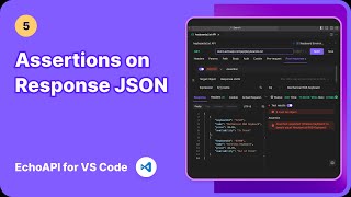 EchoAPI for VS Code  Assertions on Response JSON [upl. by Annayk]