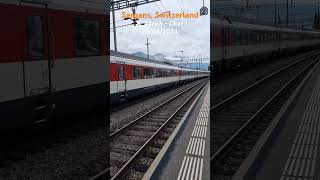 Intercity Zürich  Chur departing Sargans station Switzerland [upl. by Persian]