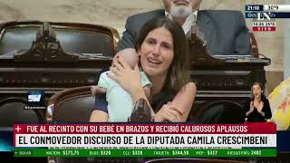 El conmovedor discurso de la diputada Camila Crescimbeni [upl. by Nolrac]