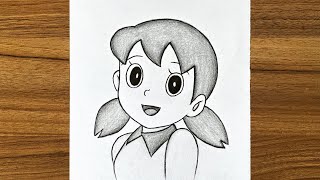 How to Draw Shizuka from Doraemon step by step  Easy drawing ideas for beginners [upl. by Gass]