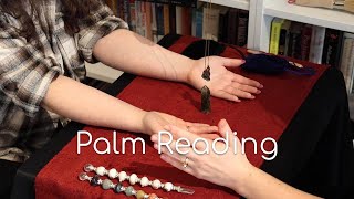 ASMR  Palm Reading and Energy Clearing with Gemstones on a Viewer [upl. by Sanferd]