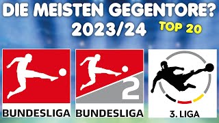 Wer hat die meisten Tore kassiert Bundesliga 2 amp 3Liga 202324 [upl. by Asilrak]