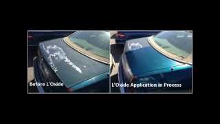 Photo montage  Before and After Treatment of Oxidized Car Paint with Oxide Reducing Emulsion [upl. by Lledo]