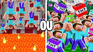 coloquei 100 inscritos para escolherem o que eles preferem no Minecraft Would you rather [upl. by Chenay]