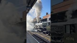 Jubilee class steam loco Bahamas at derby railway station [upl. by Beckett]