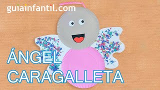 Ángel caragalleta Manualidad de reciclaje para la Navidad [upl. by Dalt]