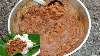 NON VEG TASTE SENAI KILANGU GRAVYYUMMIEST SENAI KILANGU GRAVYVILLAGE PARADISE COOKING [upl. by Arluene]