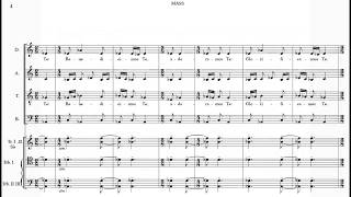 Stravinsky Gloria Mass for Mixed Chorus and Double Wind Quintet With score [upl. by Wyck]