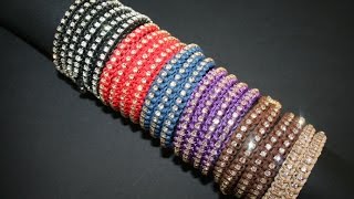 Tutorial Bracciale Macrame Nodo Piatto Strass  wwwPerlineBijouxcom [upl. by Meyeroff]