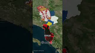 Why do Albania and Serbia hate each other shorts albania serbia geography [upl. by Ldnek205]