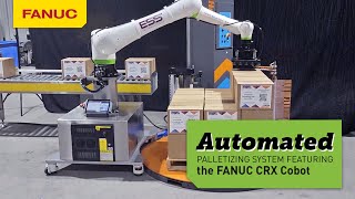 Automated Palletizing with the FANUC CRX cobot [upl. by Halilad]