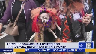 Tompkins Square Halloween Dog Parade lets the dogs out for its 34th year [upl. by Brittne762]