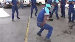 PETROL ATTENDANCERS DANCING WAYA WAYA SONG BY MASTER KG [upl. by Cammie]