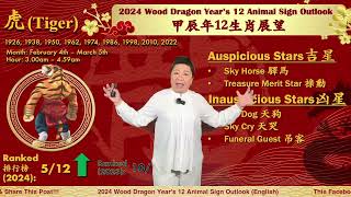 The Tiger  2024 Chinese Zodiac 12 Animal Signs Outlook [upl. by O'Toole]