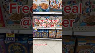 kroger couponing cereal grocerystore freebie free krogerdeals run rundeals [upl. by Arobed]