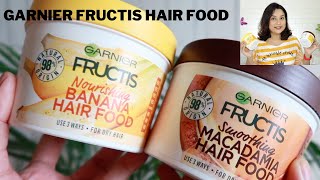 New Garnier Fructis Hair Food in Deep Nutrition Banana amp Deep Smooth Macadamia Hair Food [upl. by Leraj992]