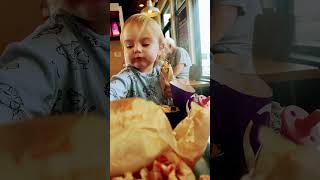 Nevaeh loving her bean burrito baby tacobell [upl. by Ssilem]