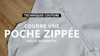 COUDRE UNE POCHE ZIPPÉE  TUTO COUTURE TECHNIQUE [upl. by Cha132]