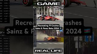 Recreating F1 Crashes  Sainz amp Perez Azerbaijan 2024 shorts f1 f1crashes [upl. by Stieglitz]