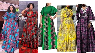 🔥Très belle longue robe dété en pagne dAnkara stylesLatest ladies gowns in pagne ikmodeafricaine [upl. by Seavey]