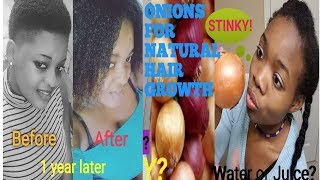 Onions For Natural Hair Growth DIY remedy of hair loss [upl. by Mehalek472]