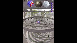 Which rolling ball crosses this sphere ramp❓youtubeshorts gaming ballgame [upl. by Pack858]