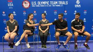 2024 US Olympic Trials  Table Tennis  Post Event Press Conference [upl. by Durston]