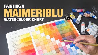 Painting a Maimeriblu Watercolour Chart Trying this brand again [upl. by Onitnatsnoc]