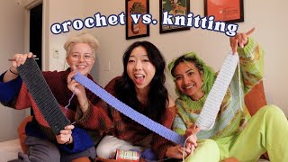 can we crochet or knit faster  qampa with emma amp jaida [upl. by Toombs]