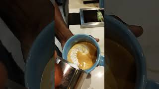 making latte coffee latte art coffee artist coffeelover 😎✌️🔥 [upl. by Noiram]