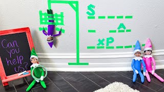 Elf on the Shelf Hangman Prankster Elf Tapes Good Elf to the Wall Day 4 [upl. by Anitsuga]