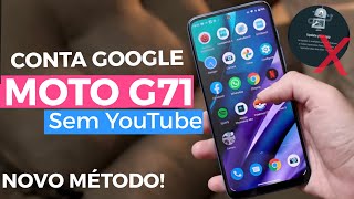 Sem YouTube  Remover Conta Google Moto G71 Sem PC Método Atualizado Desbloqueio Motorola Android [upl. by Nason]