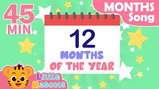 Months Of The Year  Head Shoulder Knees amp Toes  more Little Mascots Nursery Rhymes amp Kids Songs [upl. by Eidassac]