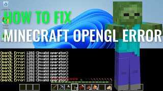 HOW TO FIX MINECRAFT OPENGL ERROR 1282 INVALID OPERATION [upl. by Ahsienal280]