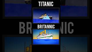 TITANIC VS BRITANNIC  SLEEPING SUN  SINKING ANIMATION FLIPACLIP sinkingships shorts titanic [upl. by Eulalie]