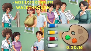 Miss Ross Full Walkthrough  Summertime Saga 02016  Art Class Teacher MS Ross Complete Quest [upl. by Higinbotham854]