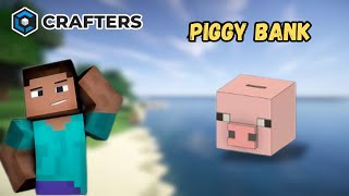 I made Piggy Bank in Craftersmc Skyblock  Minecraft [upl. by Beatrisa]