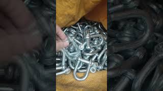 Heavy Duty Steel Screw Pin D shackle for Wire Rope Chain Marine Grade [upl. by Alfy]