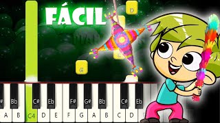 Rompe La Piñata  Piano Tutorial FÁCIL  Cover  Karaoke [upl. by Olumor]