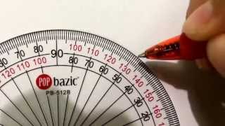 How to draw angles using a protractor outer scale more examples [upl. by Ettenot]