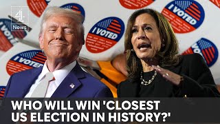 Trump v Harris millions vote in election hinging on key state battles [upl. by Dviad]