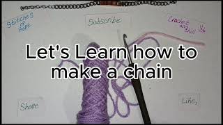 How to make a chain crochet tutorial [upl. by Dalohcin]