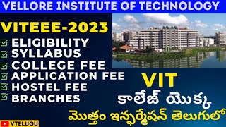 VIT University In Telugu Placements VITEEE 2023 Complete admission process  Exam pattern  Dates [upl. by Sorvats476]