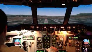 ILS Runway 23 Olbia Costa Smeralda  Alitalia MD80 Simulator Full Motion [upl. by Chung2]