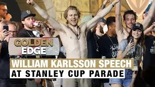 William Karlsson speech at Stanley Cup parade [upl. by Aisinoid]