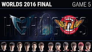 SKT vs SSG Game 5 Highlights S6 Worlds 2016 Grand Final SK Telecom T1 vs Samsung Galaxy G5 [upl. by Idleman]