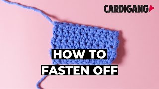 Lefthanded crochet How to fasten off in crochet [upl. by Fontes]