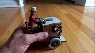 Antique Lehmann Li La Handsom Cab Tin Winduup Toy 520 [upl. by Nahn]