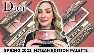 DIOR SPRING 2023 🐆 MITZAH EDITION 10 COULEURS EYESHADOW PALETTE  swatches review comparisons [upl. by Adon]